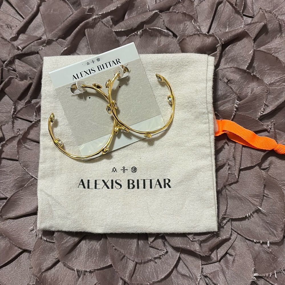 Alexis Bittar Hoop with CZ Earrings